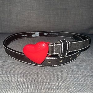 Love Moschino Red Heart Belt